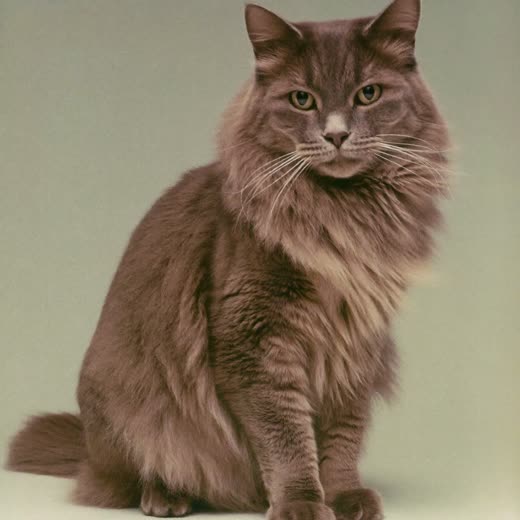 A cat being combed